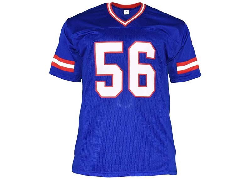 Lawrence Taylor Signed New York Blue Football Jersey Beckett