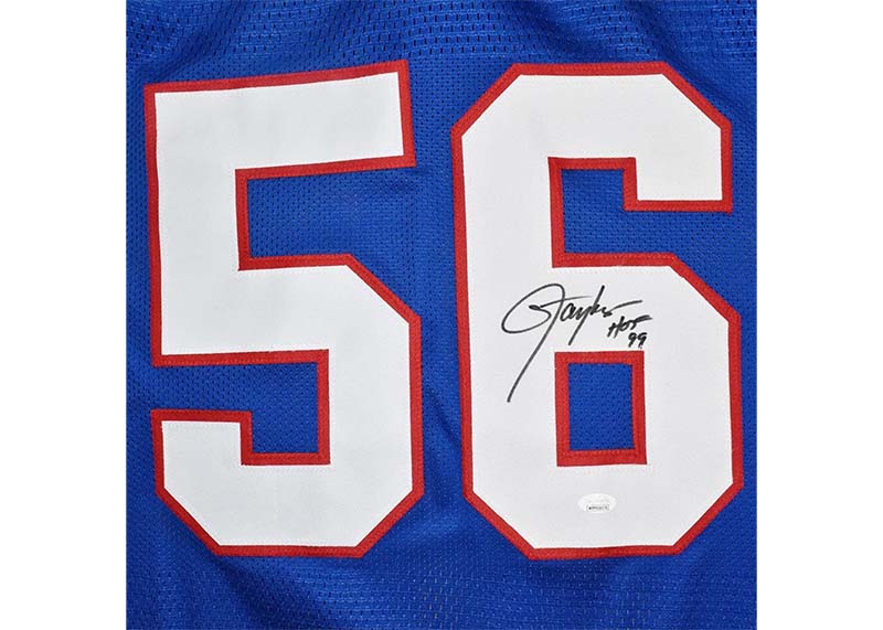 Lawrence Taylor Signed Custom HOF 99 Insc Blue Football Jersey (JSA)