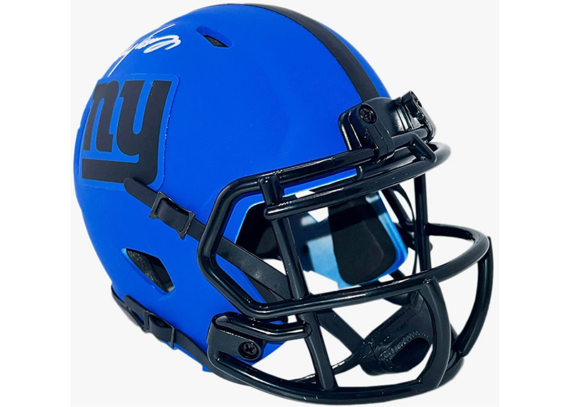 Lawrence Taylor Signed New York Giants Rave Mini Football Helmet JSA