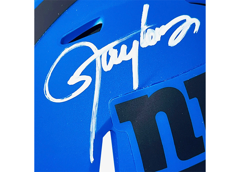 Lawrence Taylor Signed New York Giants Rave Mini Football Helmet JSA