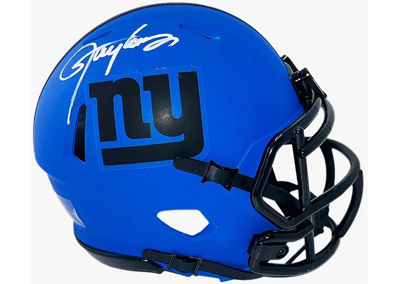 Lawrence Taylor Signed New York Giants Rave Mini Football Helmet JSA