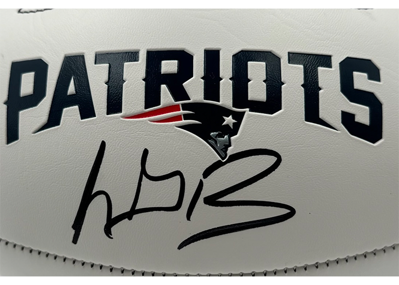 LeGarrette Blount Signed New England Patriots Logo Football JSA