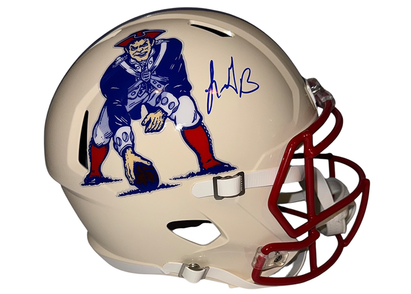 LeGarrette Blount Signed New England Patriots Throwback Full Size Replica Helmet JSA