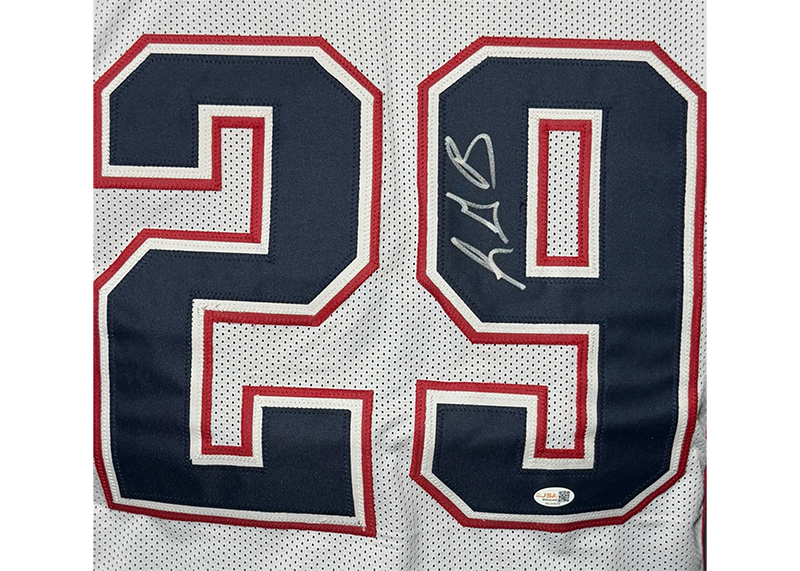 LeGarrette Blount Signed New England White Football Jersey JSA