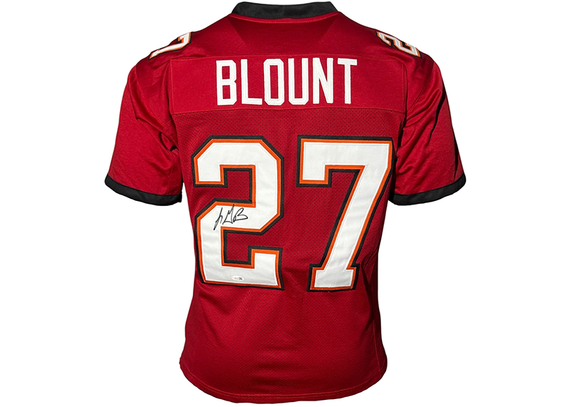 LeGarrette Blount Signed Tampa Bay Red Football Jersey JSA