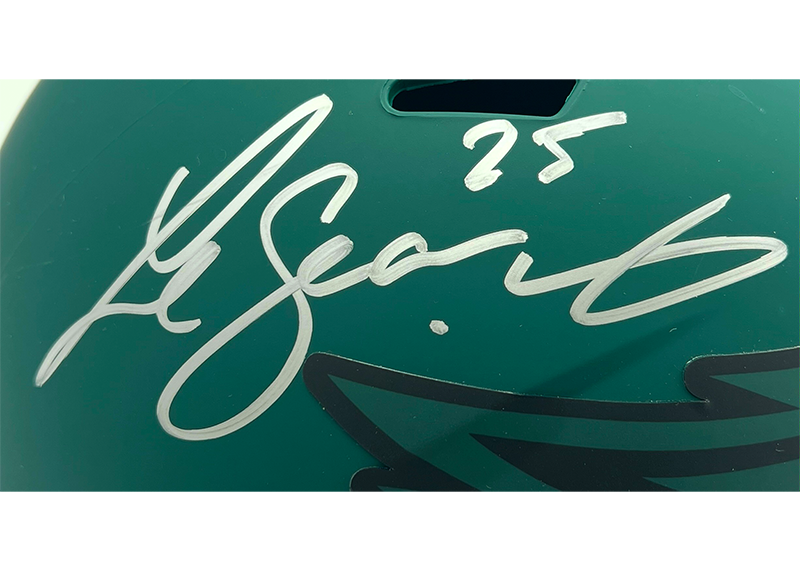 LeSean McCoy Signed Eagles Full Size Rave Football Helmet JSA