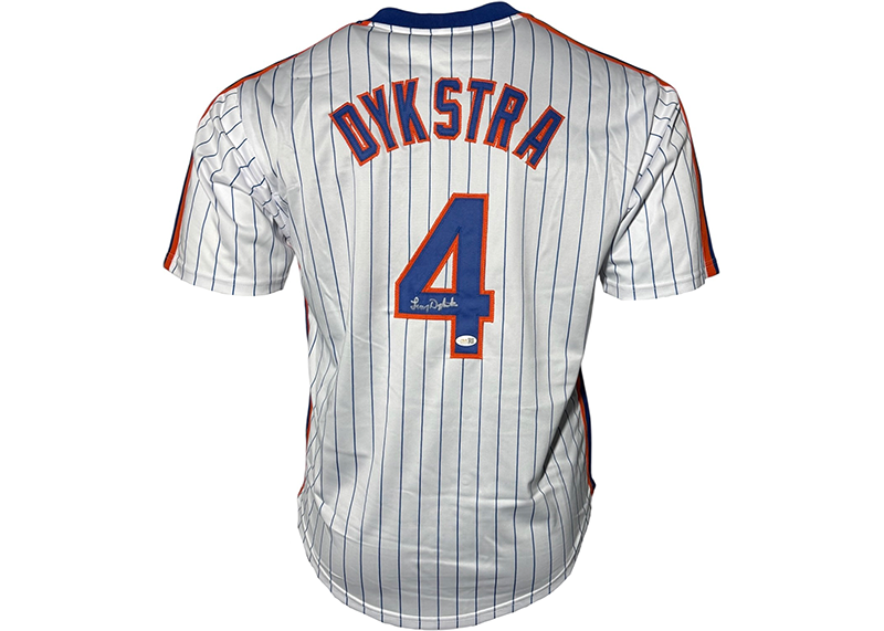 Lenny Dykstra Signed New York Pinstripe Baseball Jersey JSA
