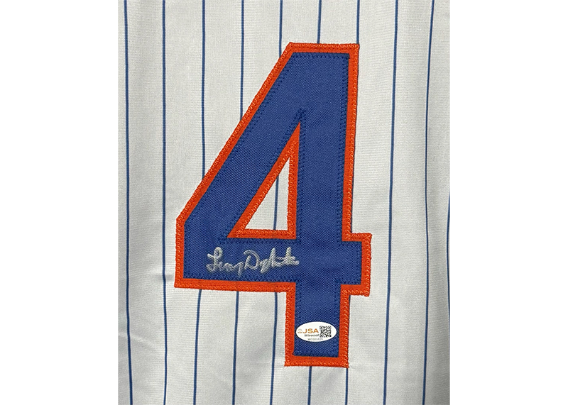 Lenny Dykstra Signed New York Pinstripe Baseball Jersey JSA