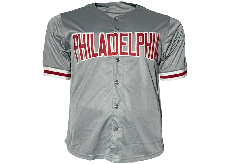 Lenny Dykstra Signed Philadelphia Grey Baseball Jersey JSA