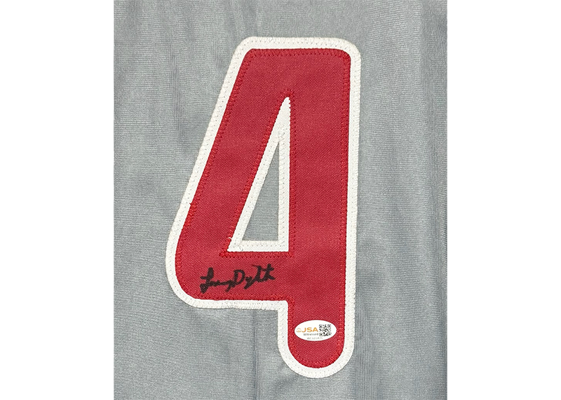 Lenny Dykstra Signed Philadelphia Grey Baseball Jersey JSA