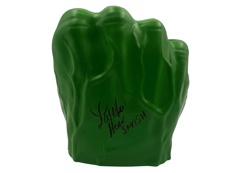 Lou Ferrigno Autograph Hulk Fist JSA Hulk Smash Inscription