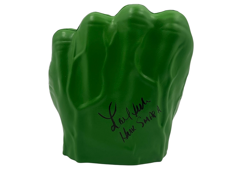 Lou Ferrigno Autograph Hulk Fist JSA Hulk Smash Inscription