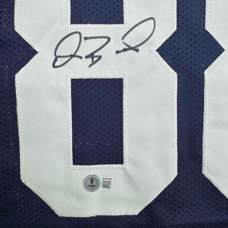 Autographed/Signed Dez Bryant Dallas Thanksgiving Day Football Jersey Beckett BAS COA