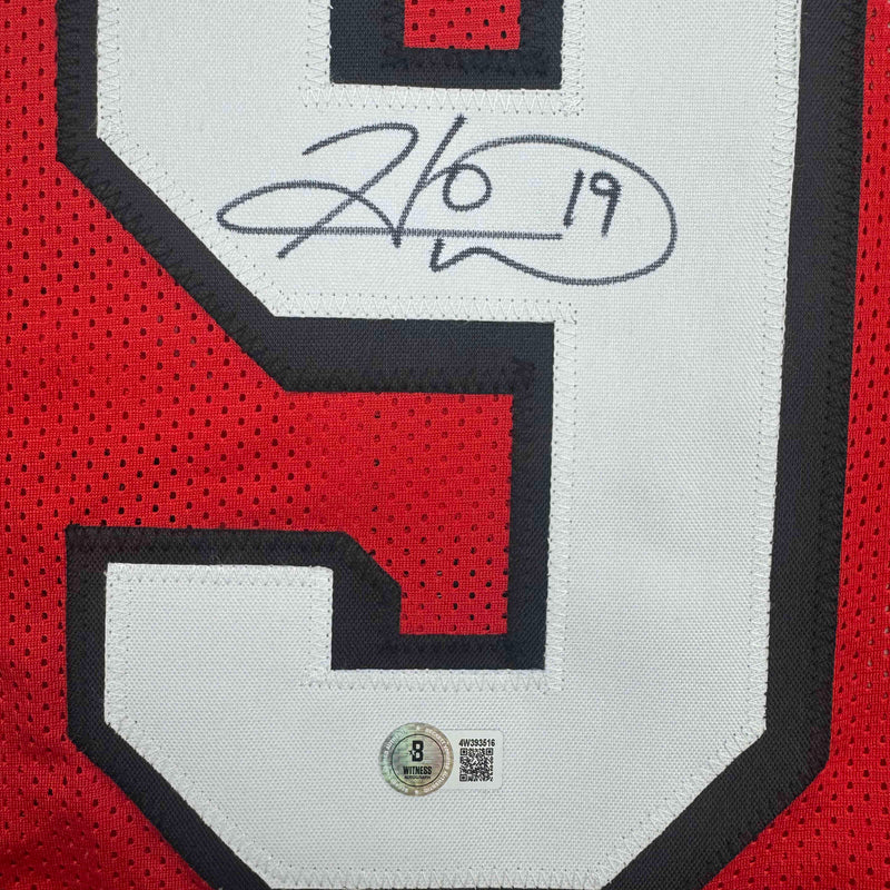 Autographed/Signed Hines Ward Georgia Red College Football Jersey Beckett BAS COA