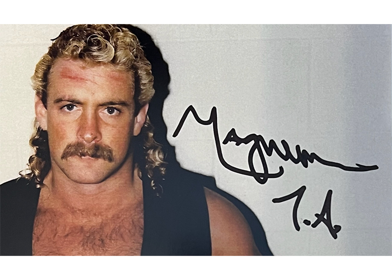 Magnum T.A. Autographed 8x10 WWE Wrestling Photo JSA