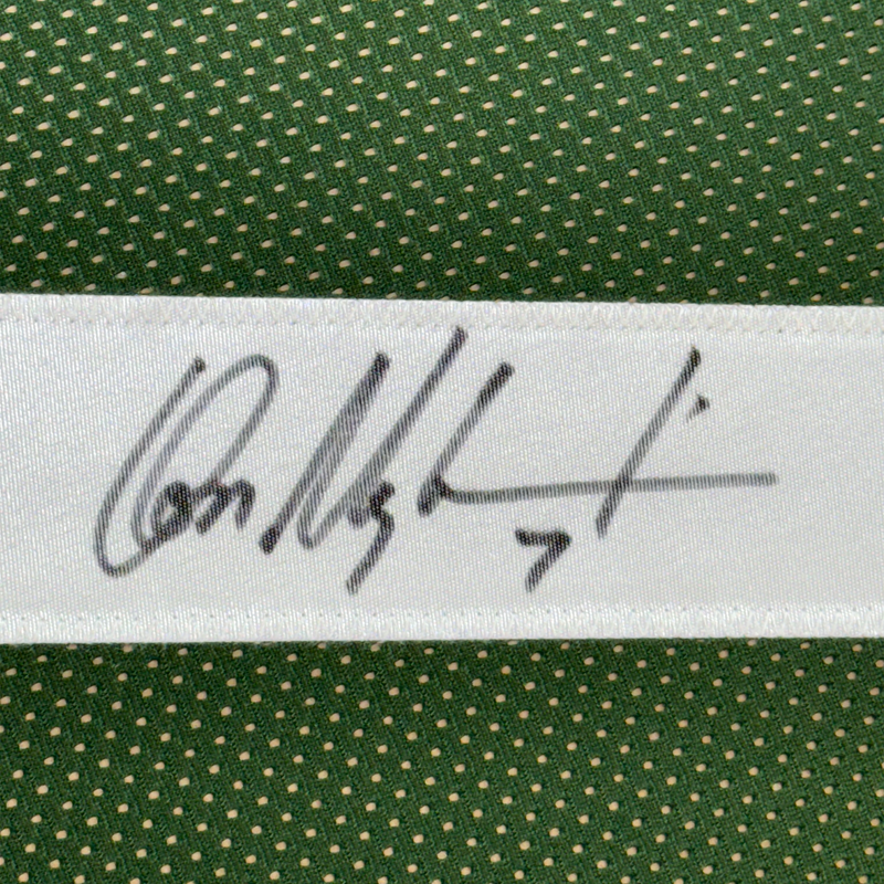 Framed Autographed/Signed Don Majkowski 35x39 Green Bay Green Football Jersey JSA COA
