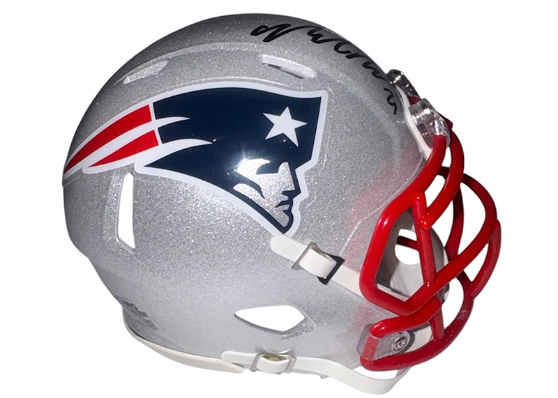 Malcolm Butler Signed New England Patriots Speed Mini Helmet JSA