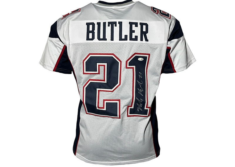 Malcolm Butler Signed New England White Football Jersey JSA