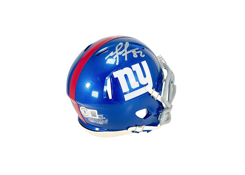 Mario Manningham Signed New York Giants Speed Mini Football Helmet (Beckett)