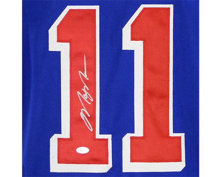 Mark Messier Signed New York Custom Blue Hockey Jersey JSA