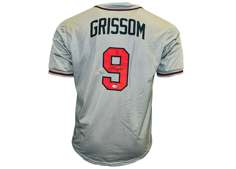 Marquis Grissom Signed Atlanta Gray Baseball Jersey JSA