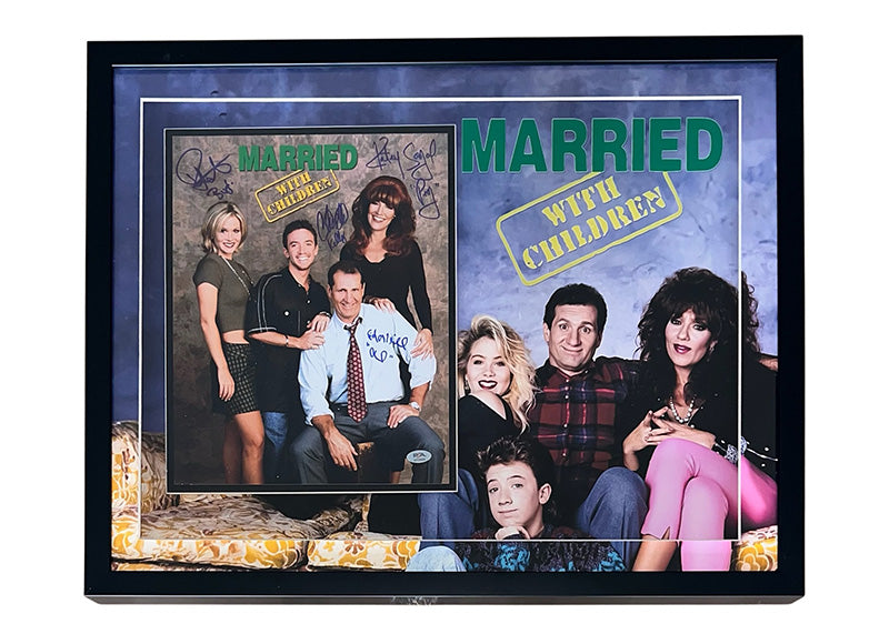 Married With Children Cast Signed 28x22 Framed Photo PSA COA Ed O’Neill +3
