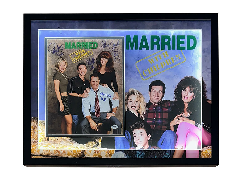 Married With Children Cast Signed 28x22 Framed Photo PSA COA Ed O’Neill +3