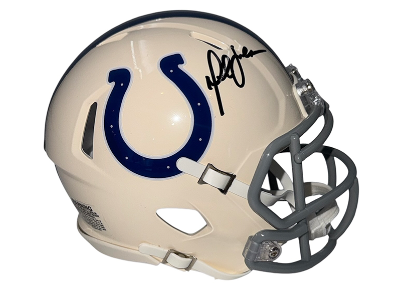 Marshall Faulk Signed Indianapolis Colts Speed Mini Helmet JSA