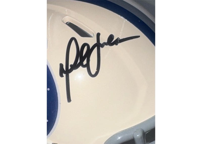 Marshall Faulk Signed Indianapolis Colts Speed Mini Helmet JSA