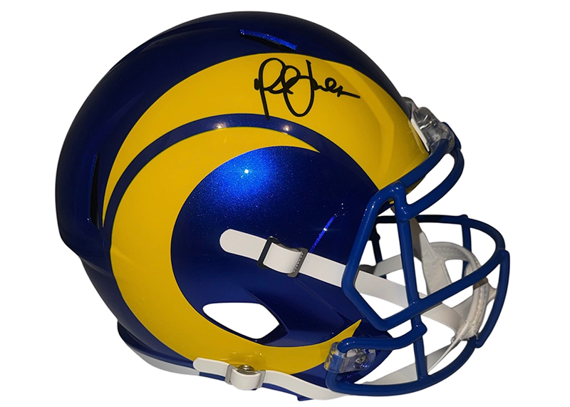 Marshall Faulk Signed Los Angeles Rams TB Full Size Replica Helmet JSA