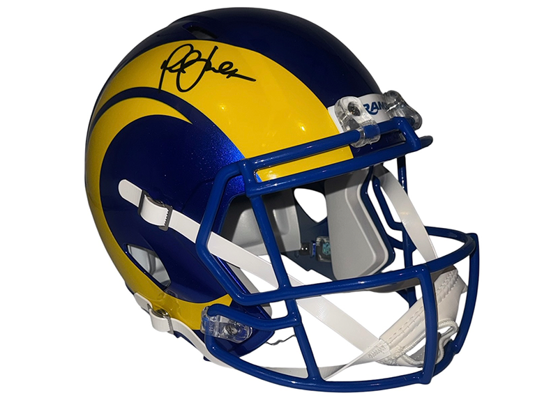 Marshall Faulk Signed Los Angeles Rams TB Full Size Replica Helmet JSA