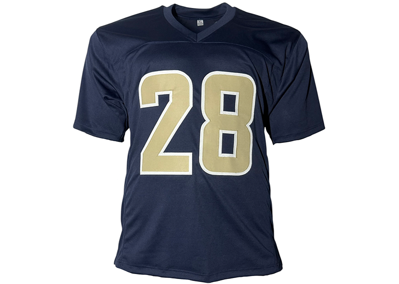 Marshall Faulk Signed St. Louis Blue Football Jersey JSA