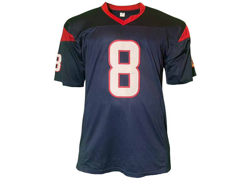 Matt Schaub Signed Houston Blue Football Jersey JSA