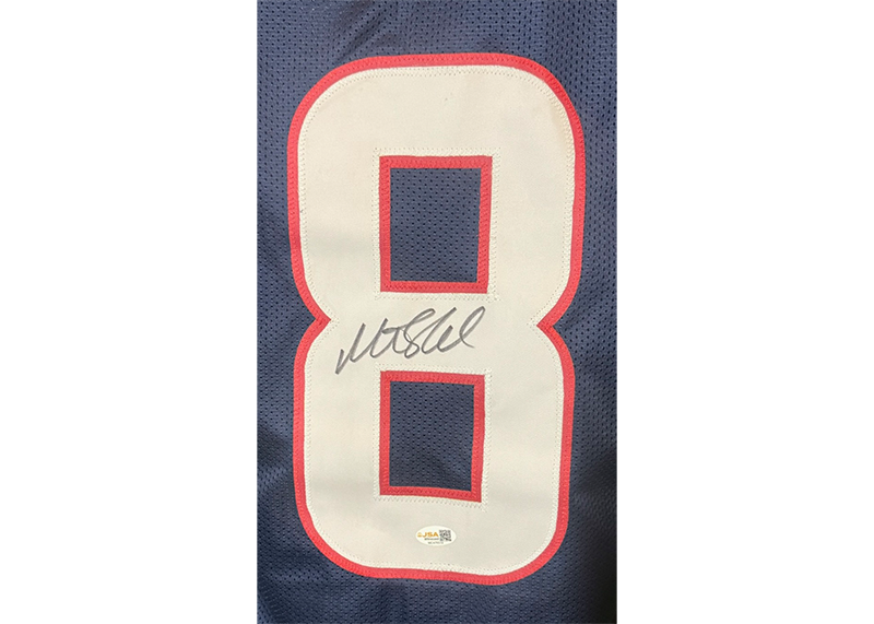 Matt Schaub Signed Houston Blue Football Jersey JSA