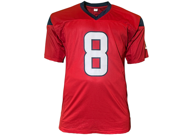 Matt Schaub Signed Houston Red Football Jersey JSA