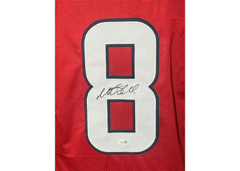 Matt Schaub Signed Houston Red Football Jersey JSA