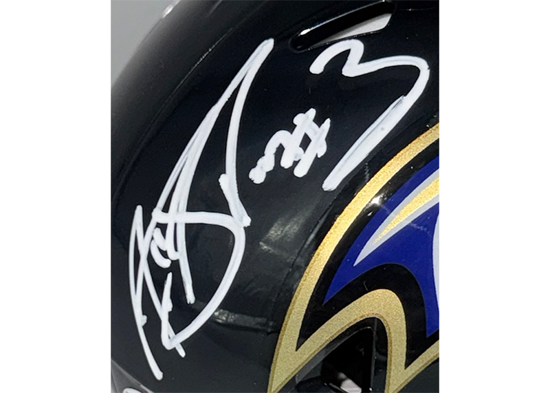 Matt Stover Signed Baltimore Ravens Speed Mini Helmet JSA