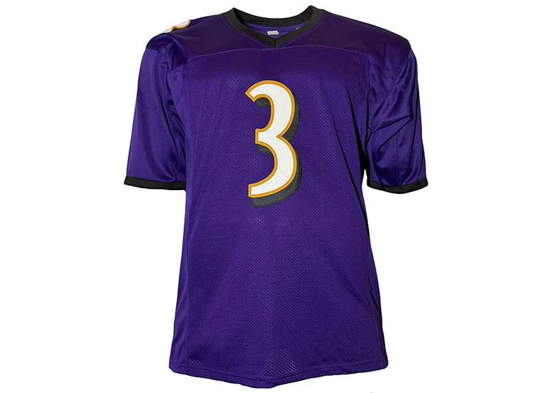 Matt Stover Signed Baltimore Purple Football Jersey JSA