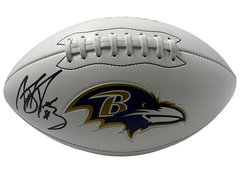 Matt Stover Signed Baltimore Ravens Logo Football JSA