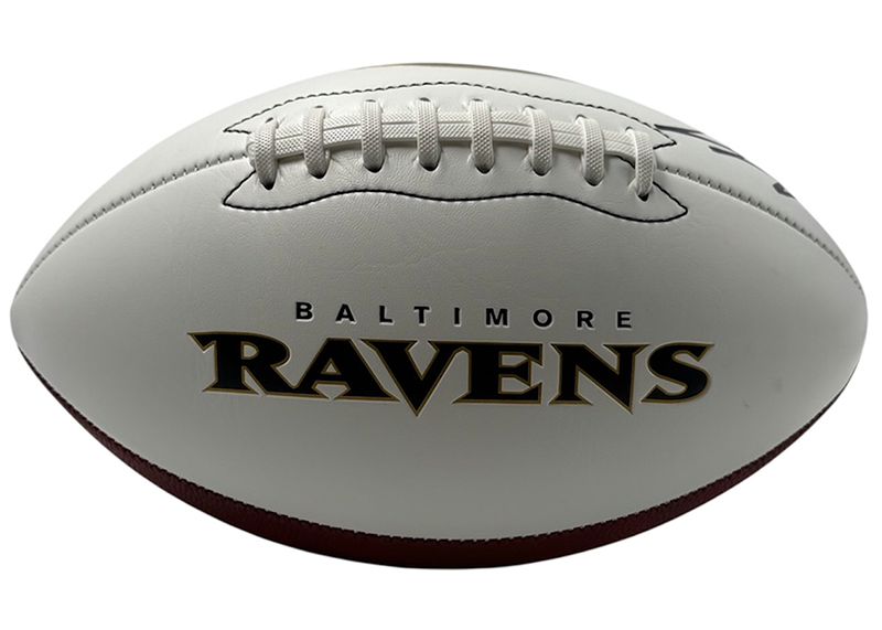 Matt Stover Signed Baltimore Ravens Logo Football JSA