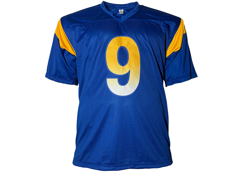 Matthew Stafford Signed Los Angeles Blue Football Jersey Beckett