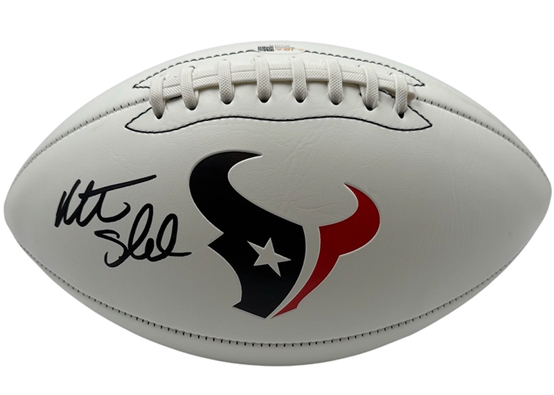 Matt schaub Signed Houston Texans Official NFL Logo Football JSA