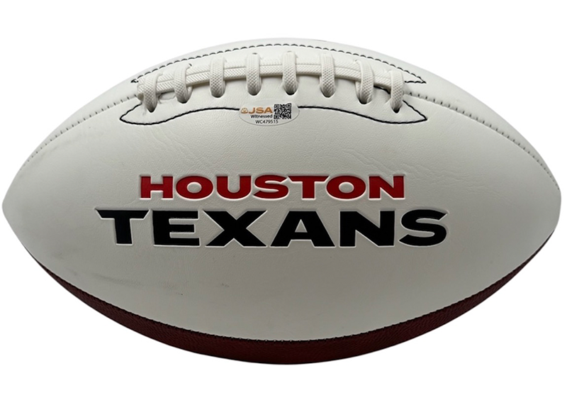 Matt schaub Signed Houston Texans Official NFL Logo Football JSA