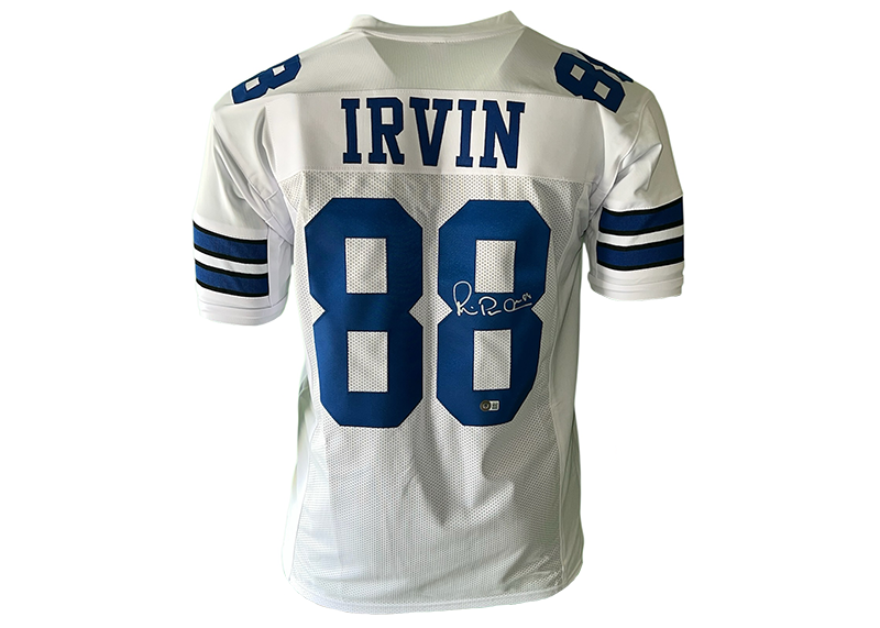 Michael Irvin Signed Dallas White Football Jersey Beckett