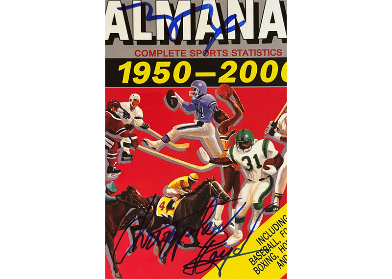 Michael J. Fox Christopher Lloyd Signed Back to the Future Grays Sports Almanac JSA