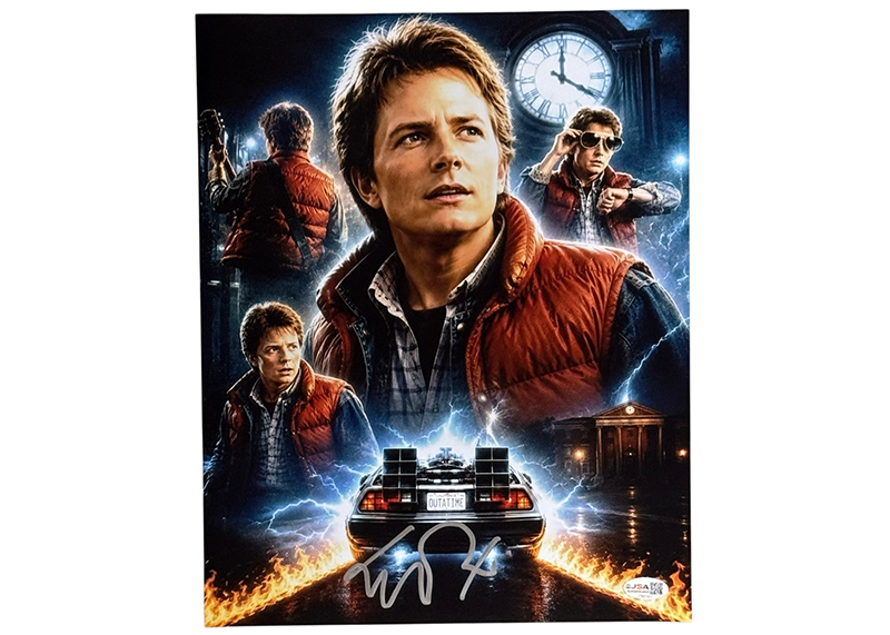 Michael J. Fox Signed Back to the Future 11x14 Photo JSA