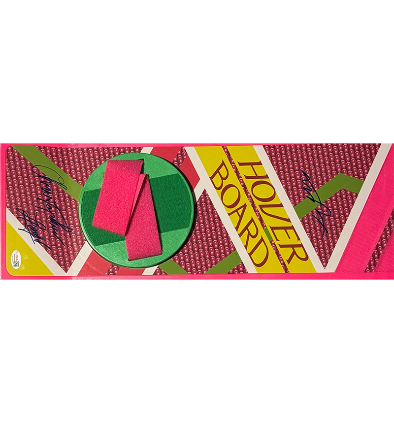 Michael J Fox Christopher Lloyd Signed Back to the Future Hoverboard JSA Framed
