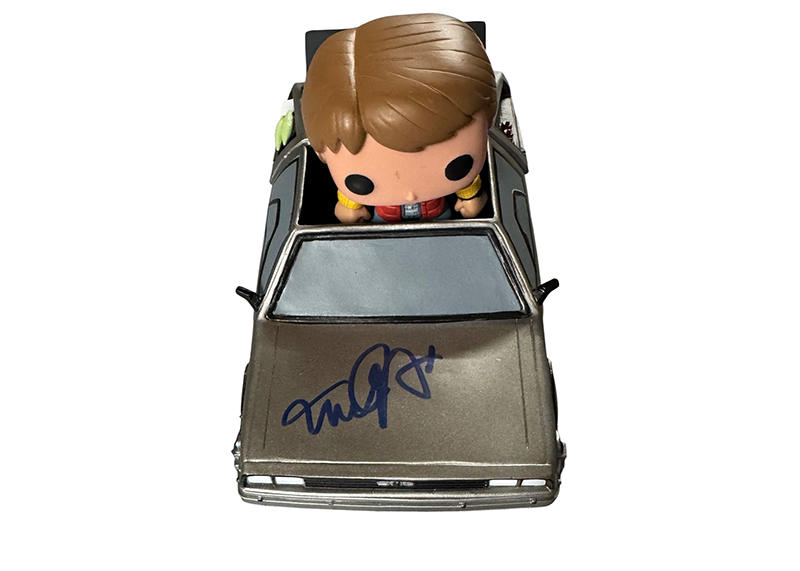 Michael J Fox Signed Back To Future POP! Rides Time Machine Beckett
