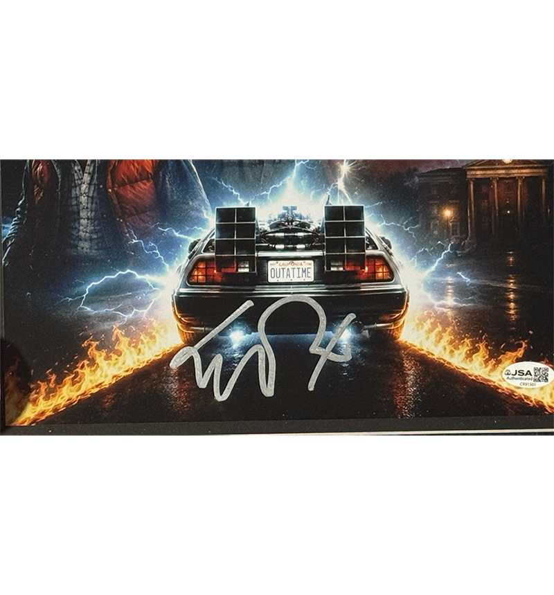 Michael J Fox Signed Back to the Future 16x20 Photo 3D Light Up Frame JSA