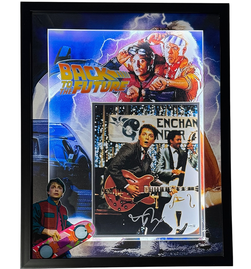 Michael J Fox Signed Back to the Future Johnny B Goode Photo 3D LED Frame JSA